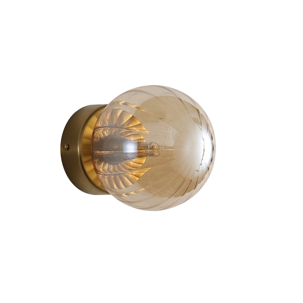Oriel JUNI Wall Light Coloured Glass Satin Brass-Oriel Lighting-Ozlighting.com.au