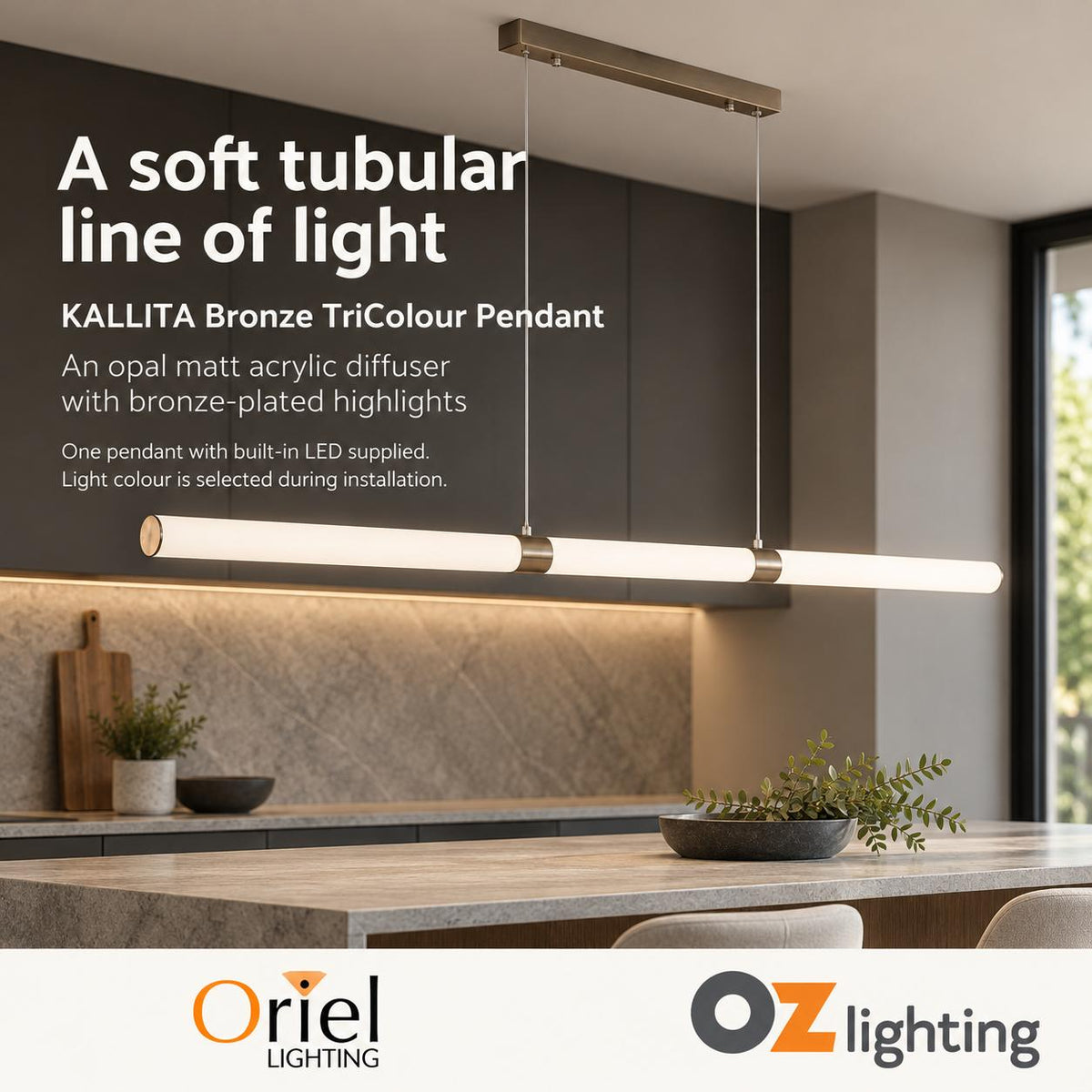 Oriel KALLITA LED Pendant - CTS-Oriel Lighting-Ozlighting.com.au