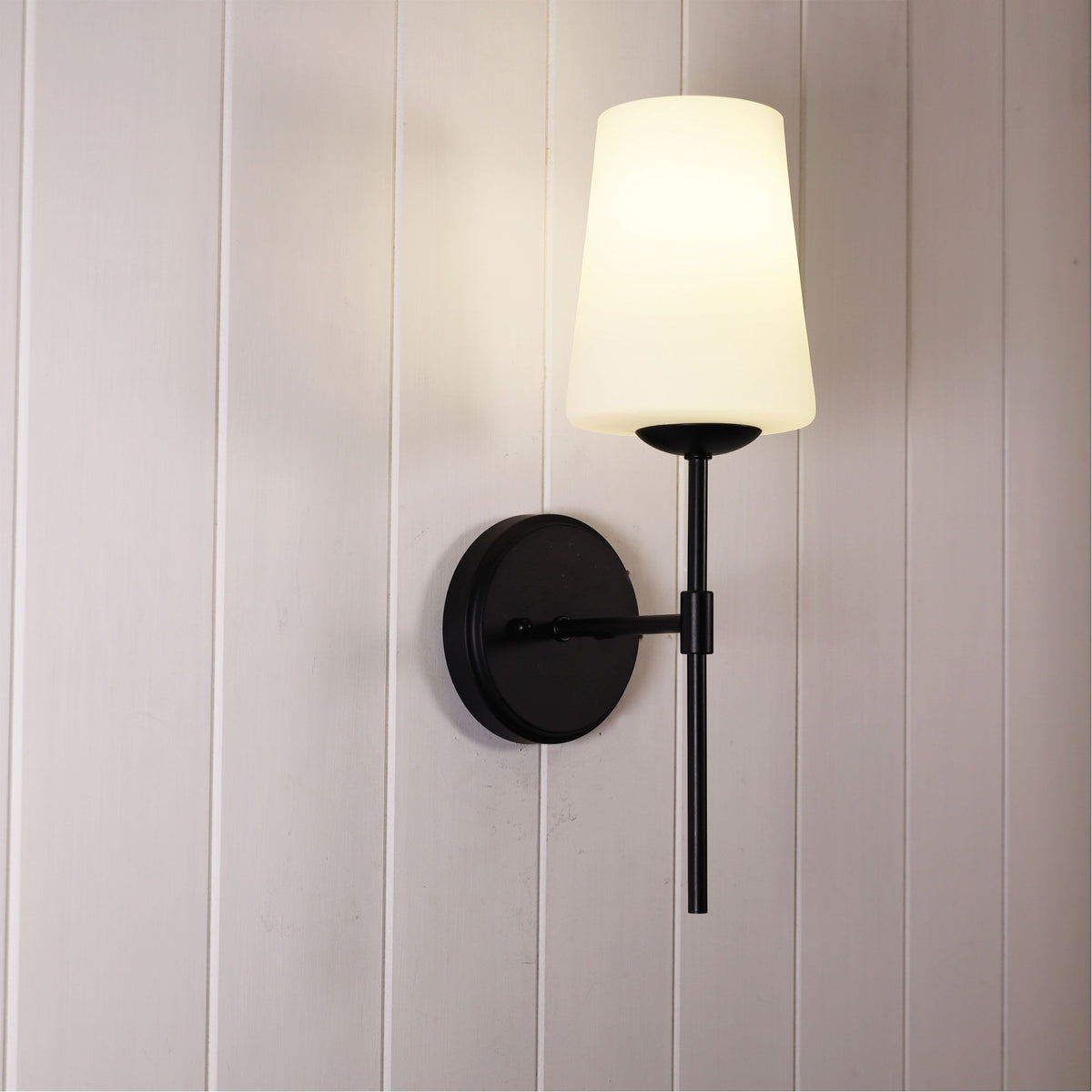 Oriel KINBURY Wall Light Tapered Glass Bedside-Oriel Lighting-Ozlighting.com.au