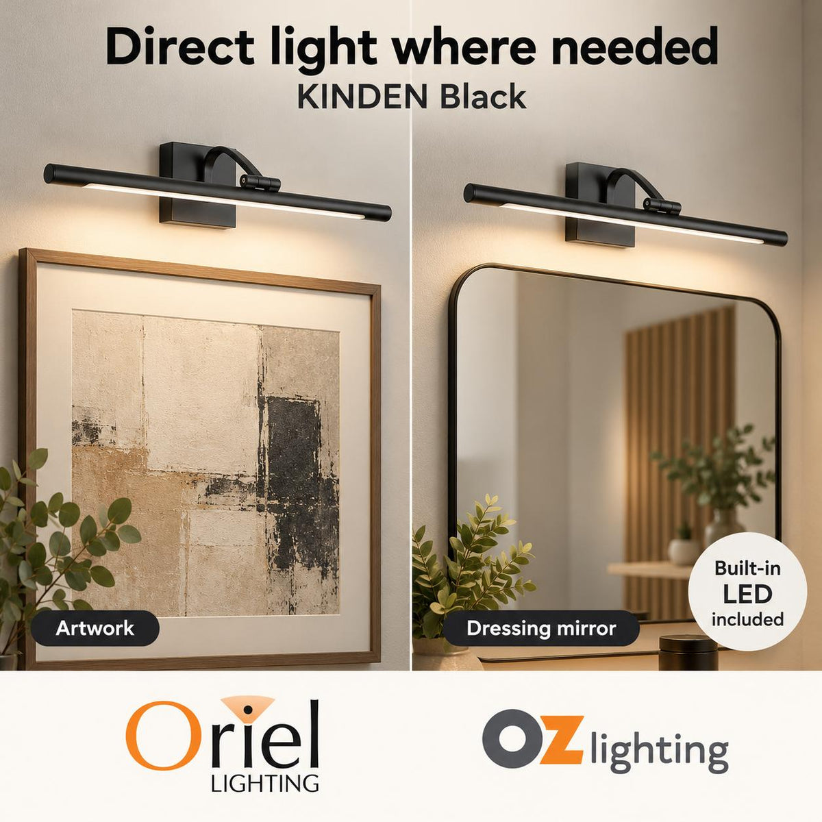 Oriel KINDEN LED Wall Light - 10W-Oriel Lighting-Ozlighting.com.au