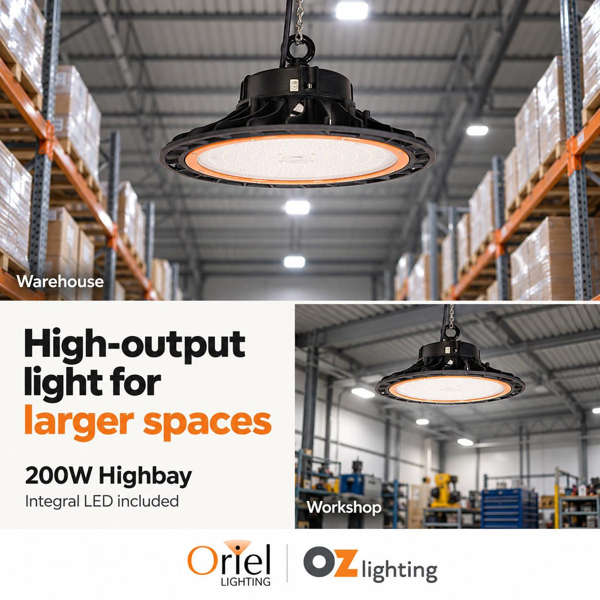Oriel LED Highbay - 200W-Oriel Lighting-Ozlighting.com.au