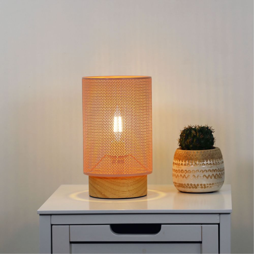 Oriel LENNY - 25W Mesh Bedside Table Lamp-Oriel Lighting-Ozlighting.com.au