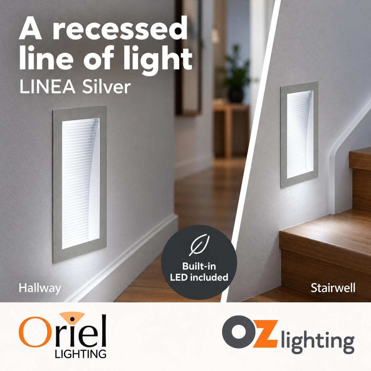 Oriel LINEA Recessed LED Wall Light-Oriel Lighting-Ozlighting.com.au