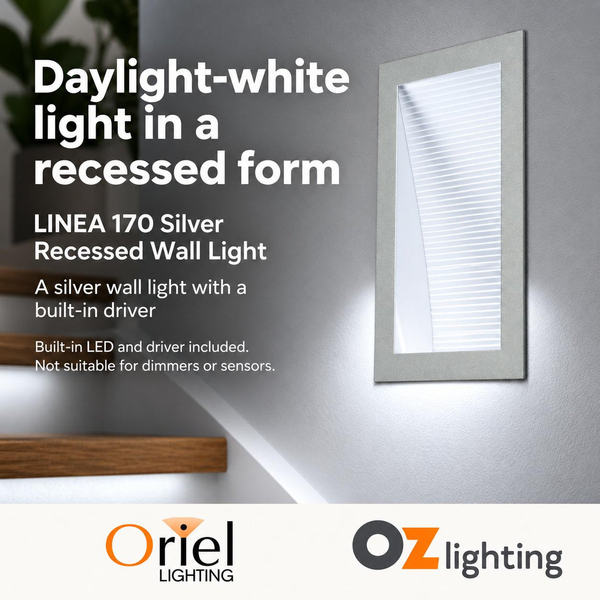 Oriel LINEA Recessed LED Wall Light-Oriel Lighting-Ozlighting.com.au