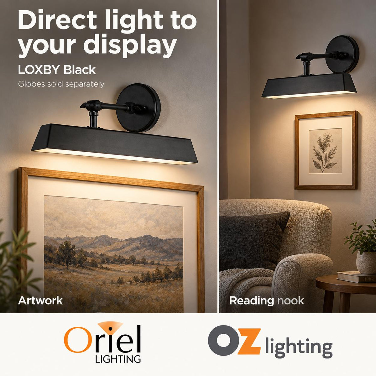 Oriel LOXBY Wall Light - Max. 42W-Oriel Lighting-Ozlighting.com.au