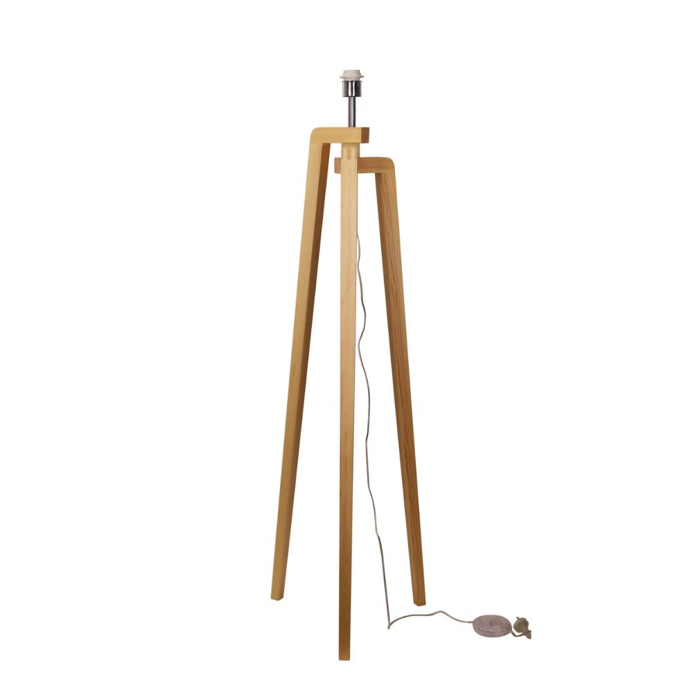 Oriel LUND Lamp Base - Scandi Timber Tripod-Oriel Lighting-Ozlighting.com.au