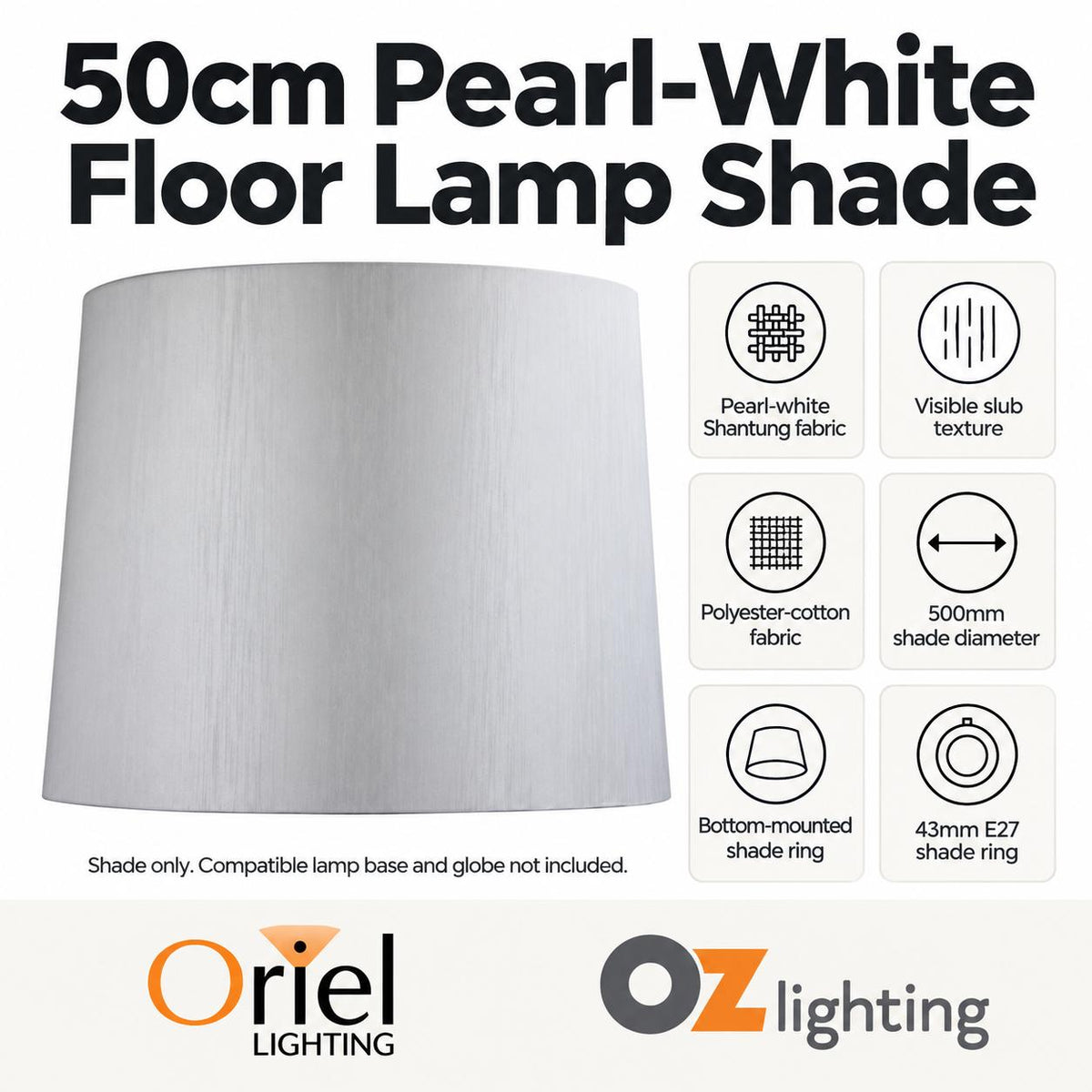 Oriel Lamp Shade - 50cm-Oriel Lighting-Ozlighting.com.au
