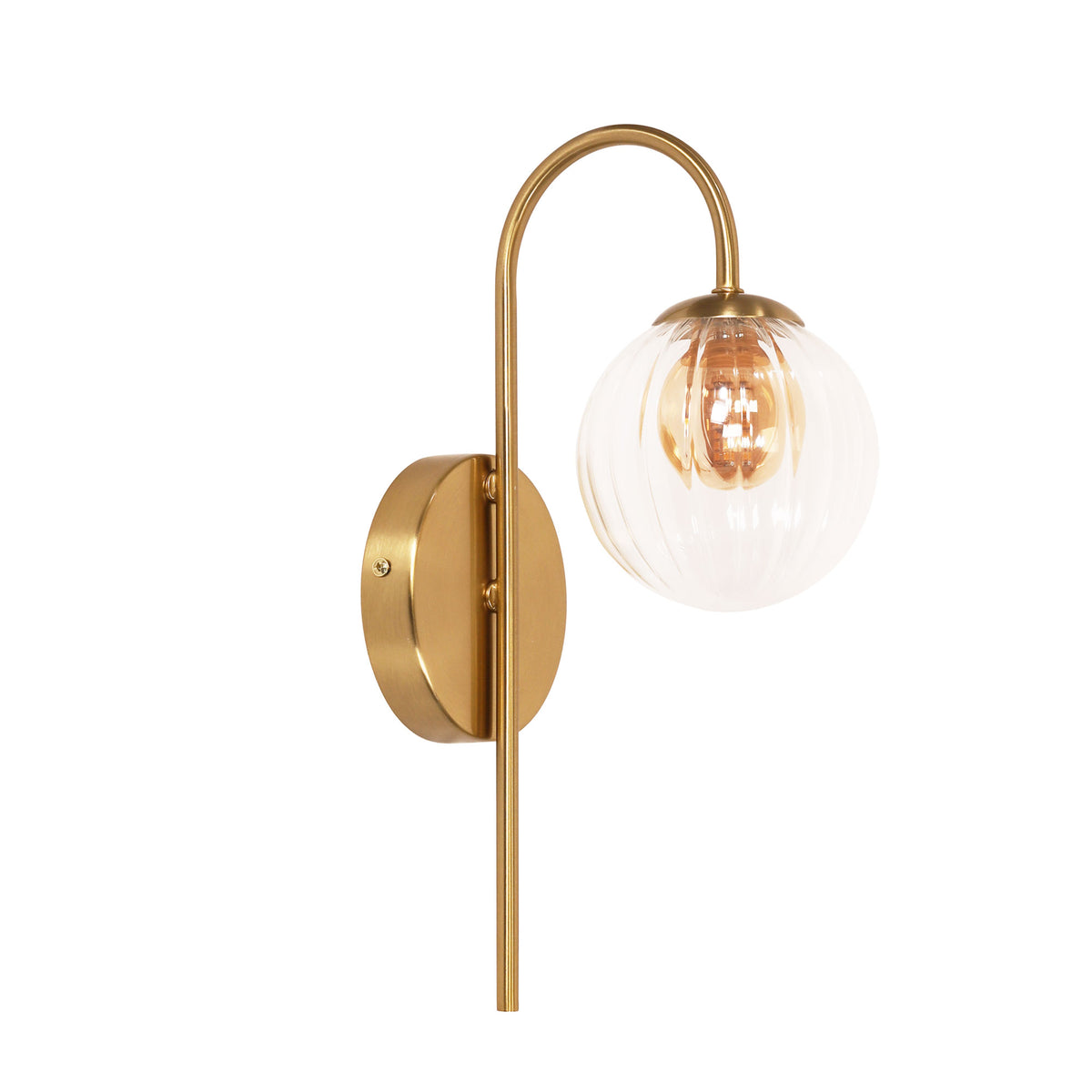 Oriel Lighting ALTA Wall Light - Glass, Satin Brass-Oriel Lighting-Ozlighting.com.au