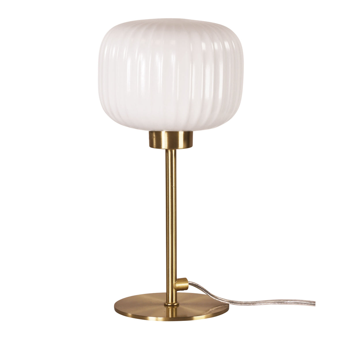 Oriel Lighting ALTO Opal Table Lamp - Glass, Satin Brass-Oriel Lighting-Ozlighting.com.au