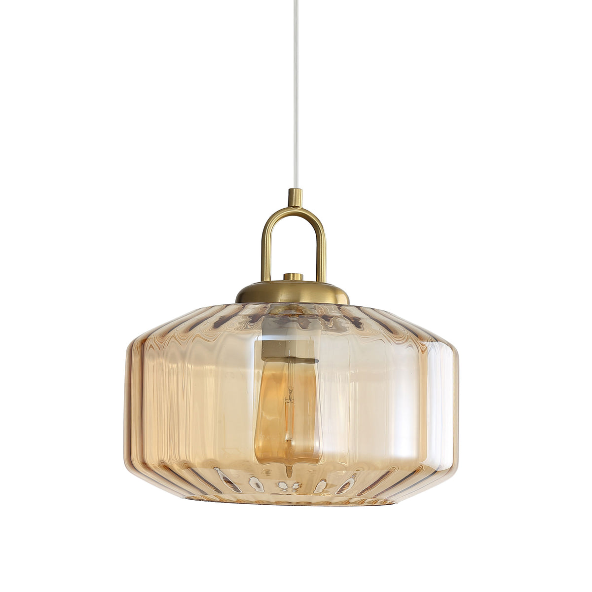 Oriel Lighting CLARISE Ribbed Pendant - Glass-Oriel Lighting-Ozlighting.com.au