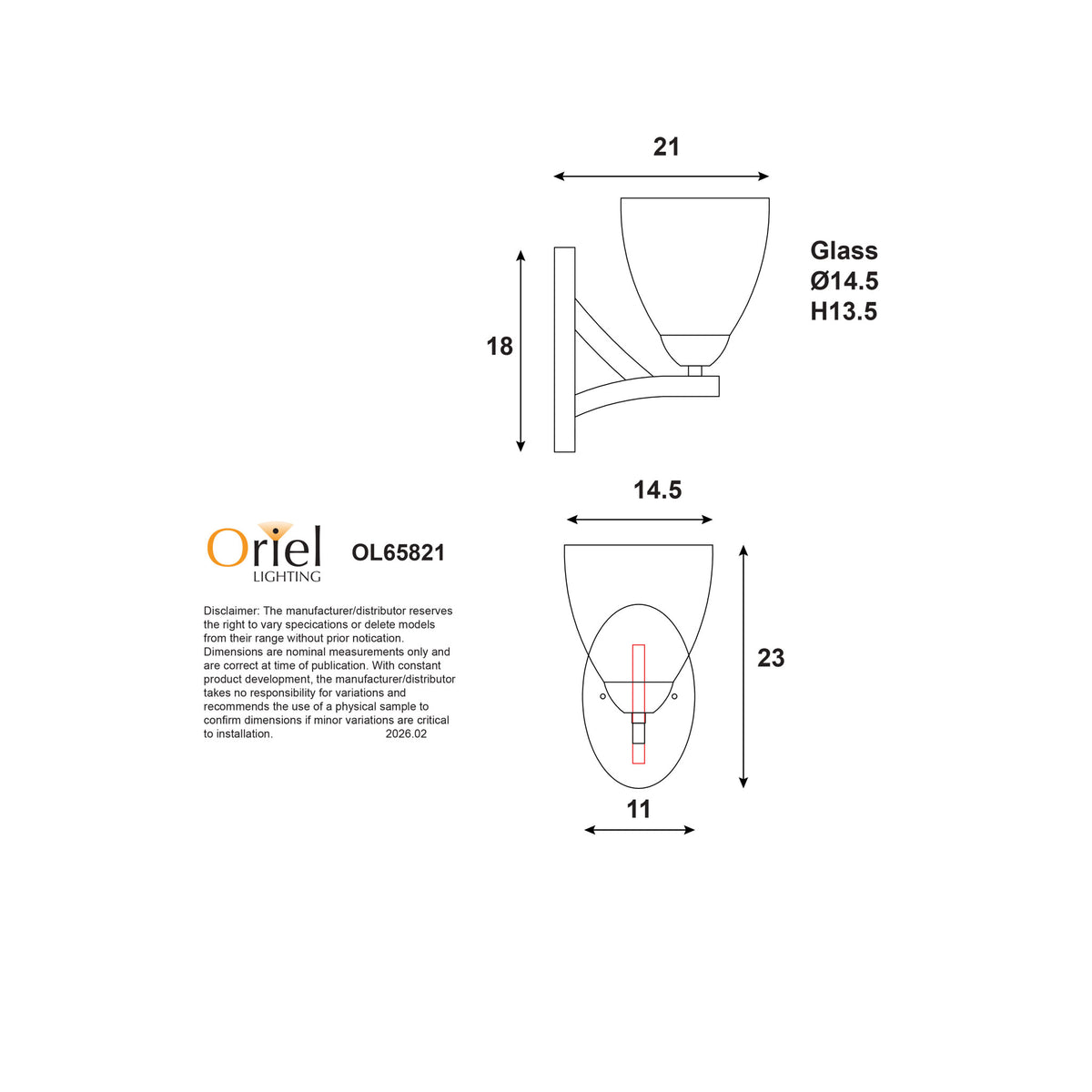 Oriel Lighting ROXBY Opal Wall Light - Glass, Black-Oriel Lighting-Ozlighting.com.au