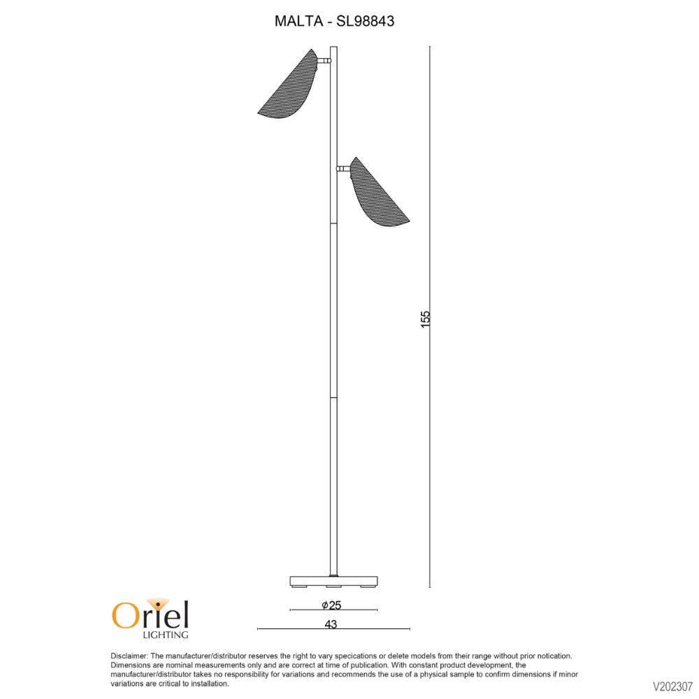 Oriel MALTA - Twin Rattan Floor Lamp-Oriel Lighting-Ozlighting.com.au