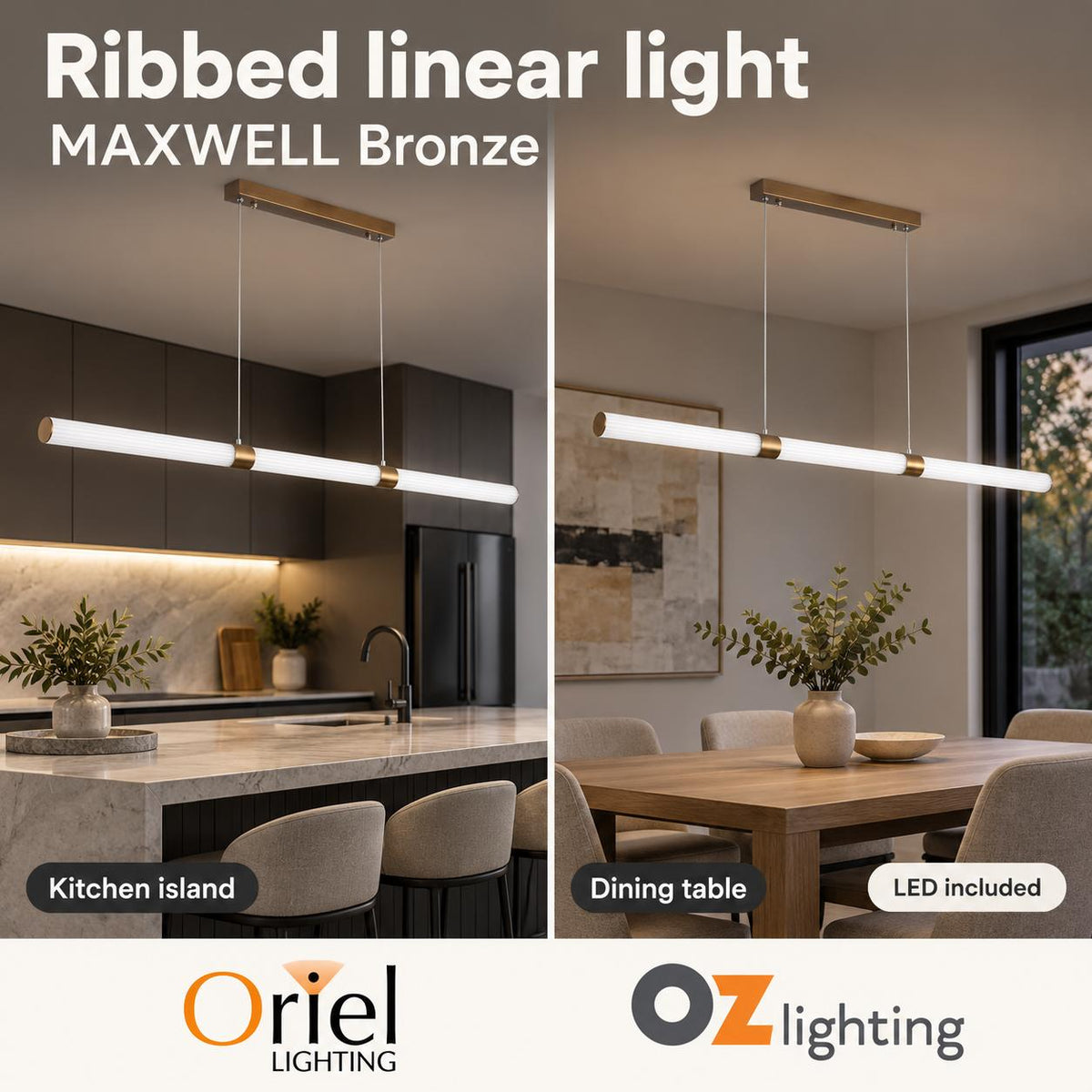 Oriel MAXWELL Pendant - 1 Light, Bronze-Oriel Lighting-Ozlighting.com.au
