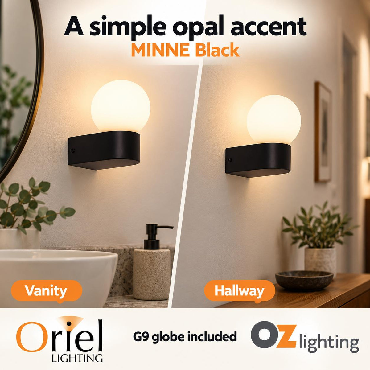 Oriel MINNE Wall Light - 7W-Oriel Lighting-Ozlighting.com.au
