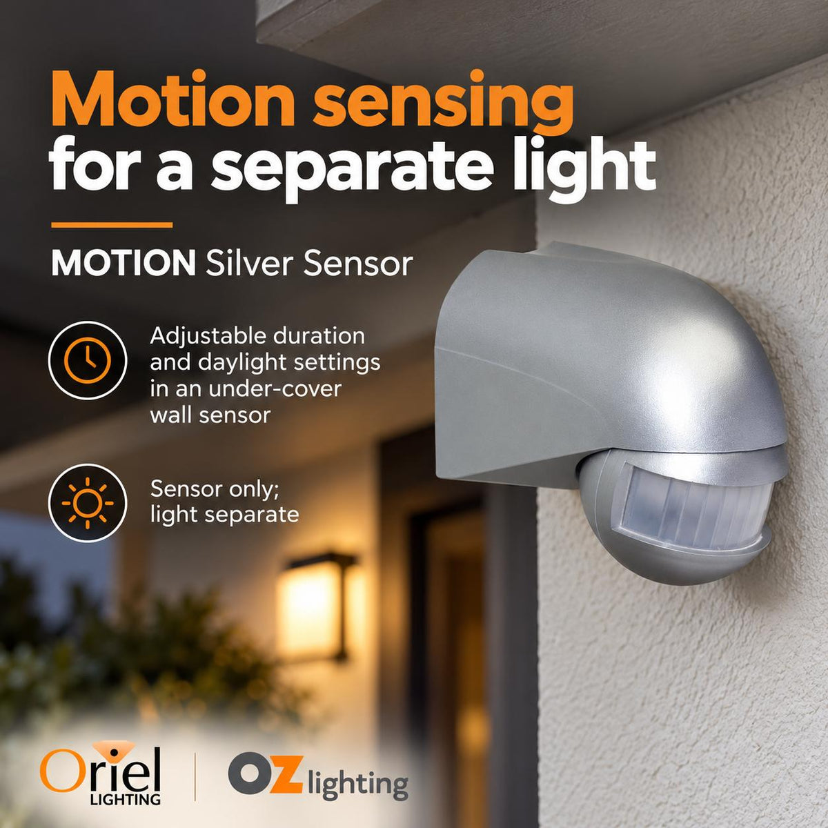 Oriel MOTION Motion Sensor - 180 Degree Wall Mounted, IP44-Oriel Lighting-Ozlighting.com.au