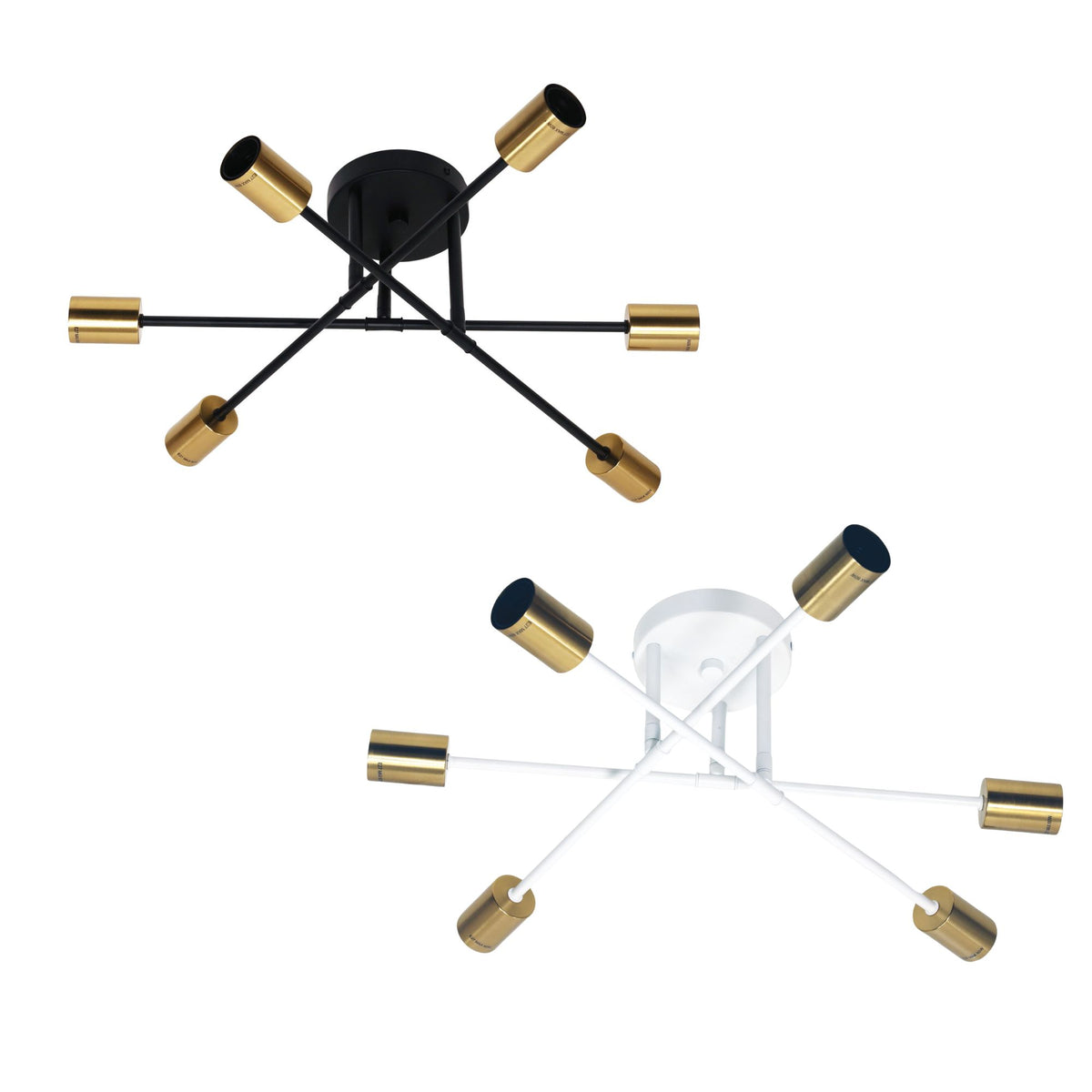 Oriel MUNA Ceiling Light 6-Light Satin Brass-Oriel Lighting-Ozlighting.com.au