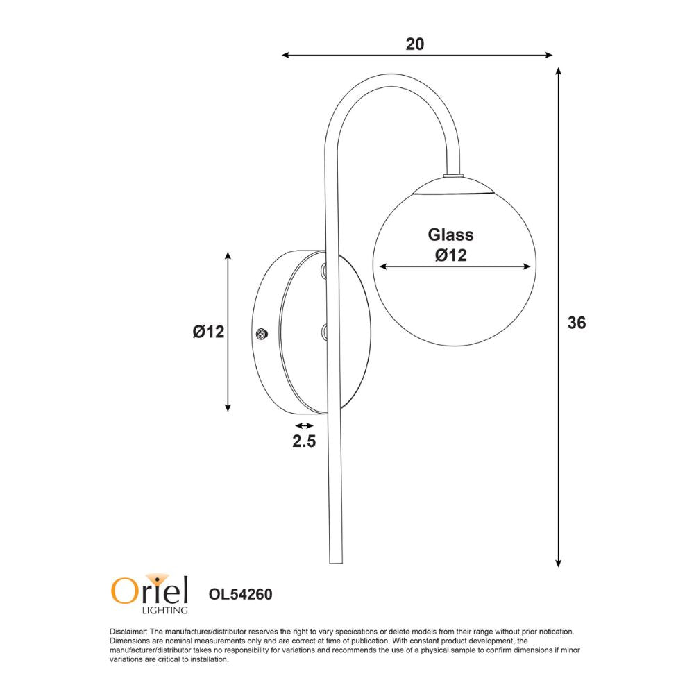 Oriel NOXE Wall Light - 4W-Oriel Lighting-Ozlighting.com.au