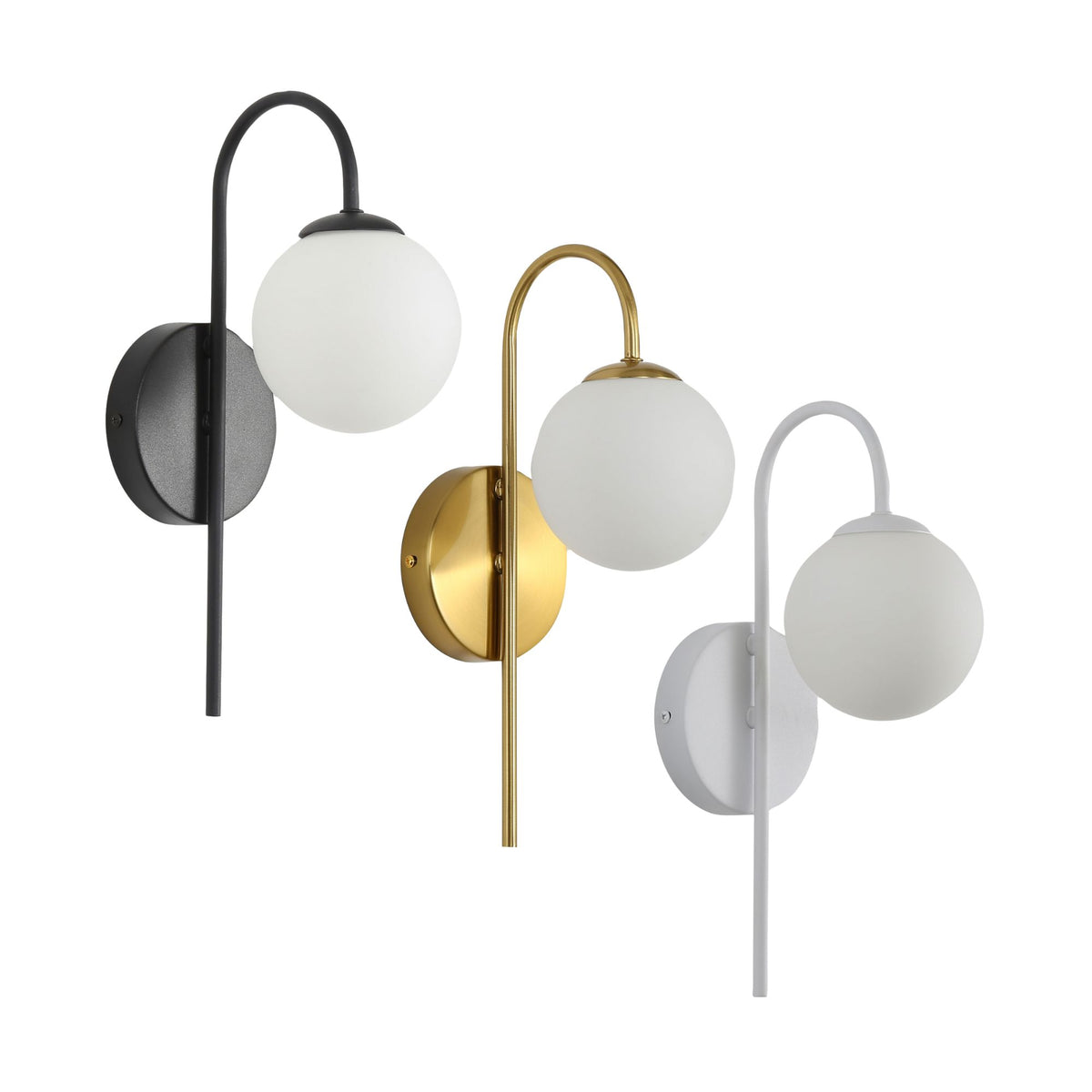 Oriel NOXE Wall Light Opal Glass-Oriel Lighting-Ozlighting.com.au