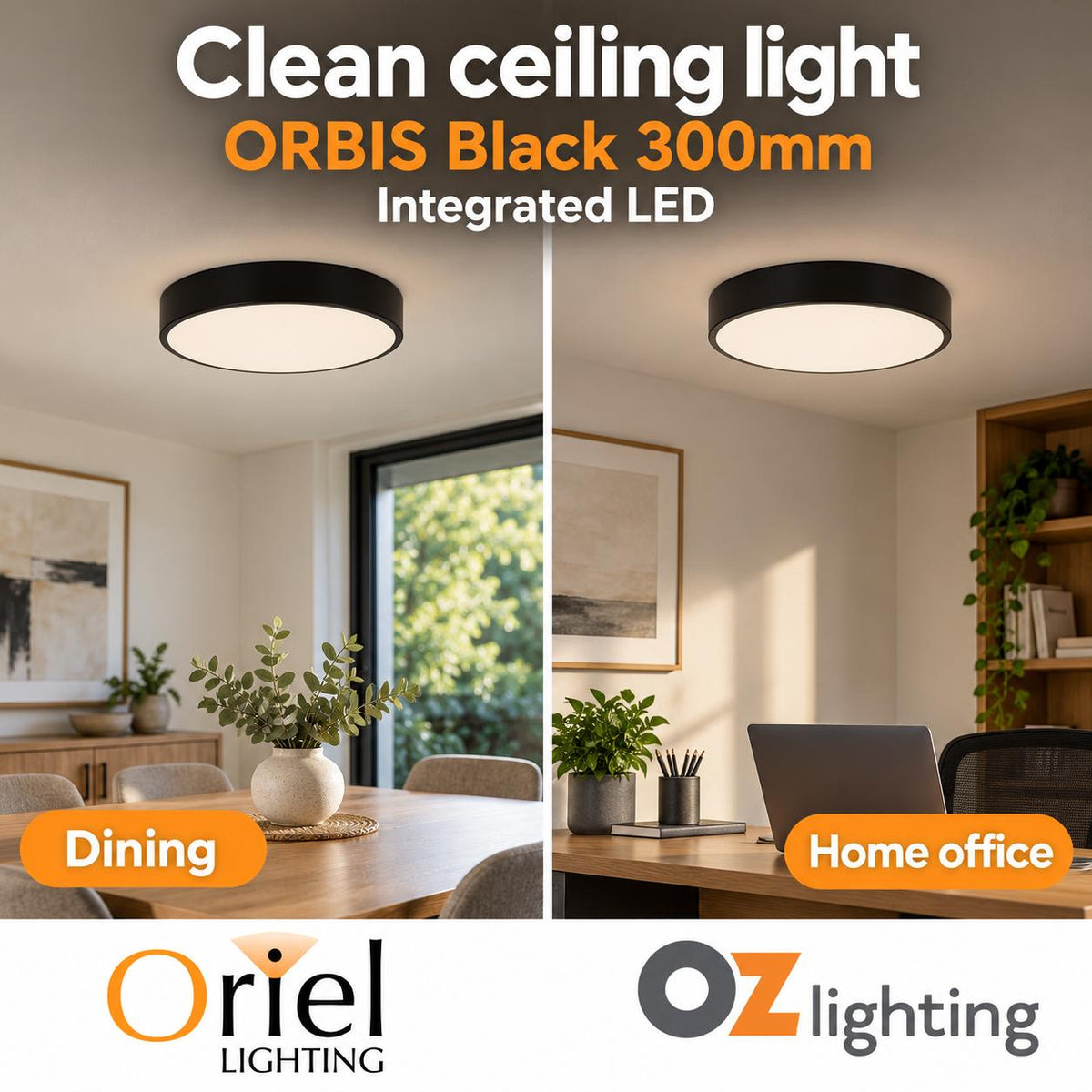 Oriel ORBIS LED Ceiling Light-Oriel Lighting-Ozlighting.com.au
