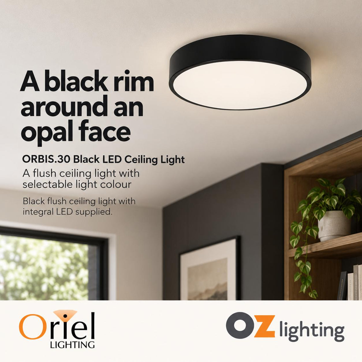 Oriel ORBIS.30 LED Ceiling Light - 12W-Oriel Lighting-Ozlighting.com.au