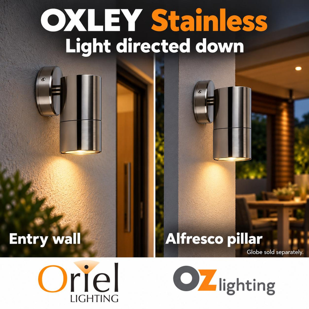 Oriel OXLEY Outdoor Wall Light - Fixed-Oriel Lighting-Ozlighting.com.au