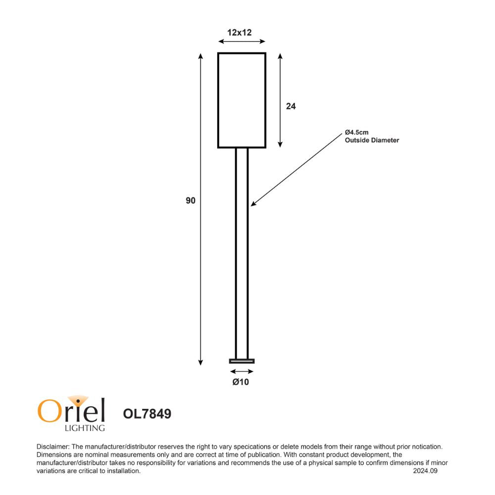 Oriel PANDORA Bollard Light - Max. 60W-Oriel Lighting-Ozlighting.com.au