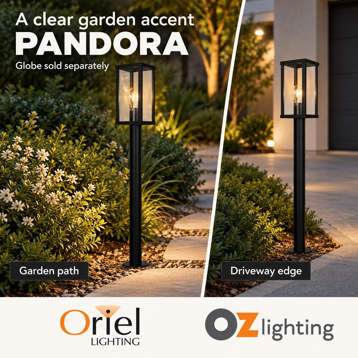 Oriel PANDORA Bollard Light - Max. 60W-Oriel Lighting-Ozlighting.com.au
