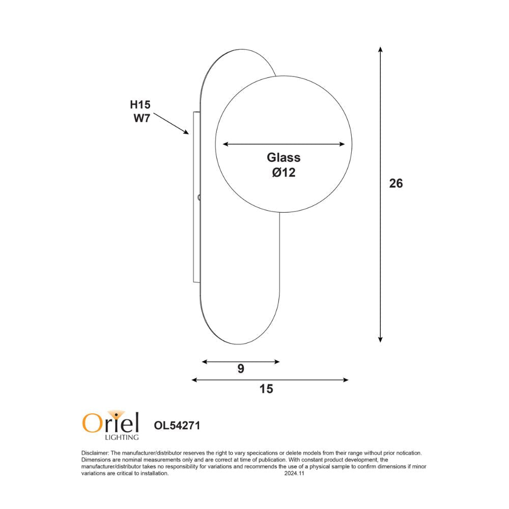 Oriel PING Wall Light - 7W-Oriel Lighting-Ozlighting.com.au