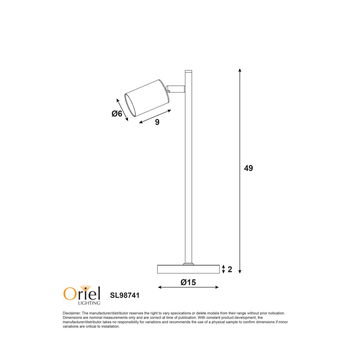 Oriel PONTE Adjustable Task Table Lamp-Oriel Lighting-Ozlighting.com.au