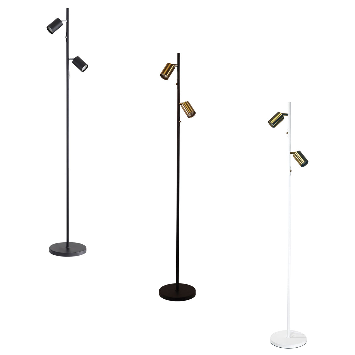 Oriel PONTE Floor Lamp Adjustable Twin-Oriel Lighting-Ozlighting.com.au