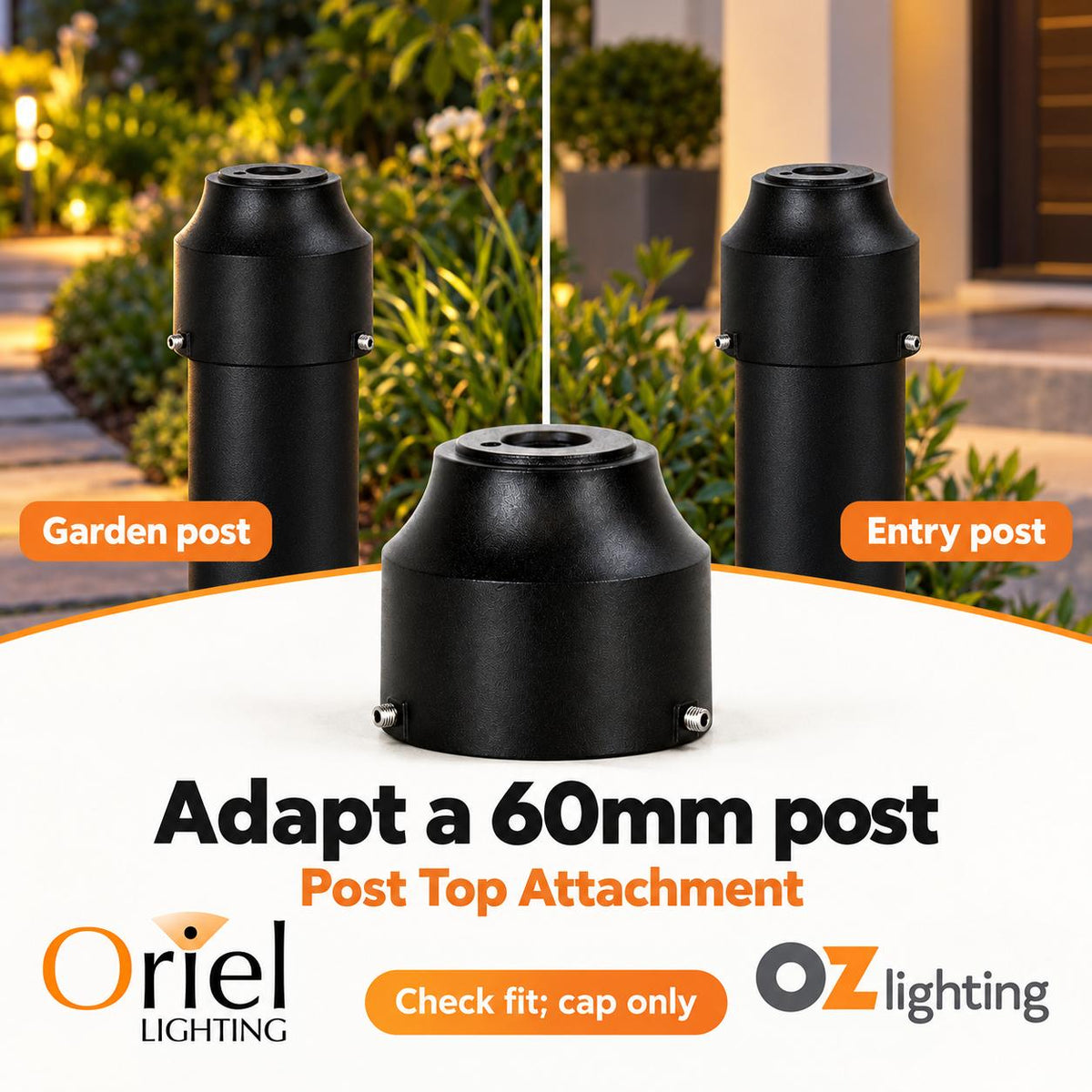 Oriel Post - Top Attachment-Oriel Lighting-Ozlighting.com.au
