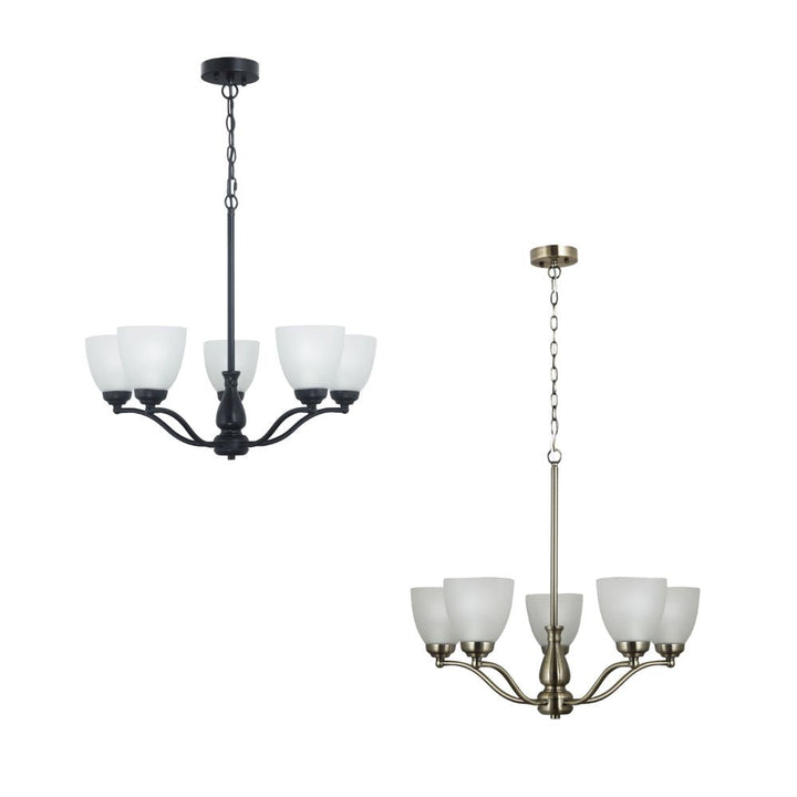 Oriel ROCHESTER - 5 Light Glass Pendant-Oriel Lighting-Ozlighting.com.au