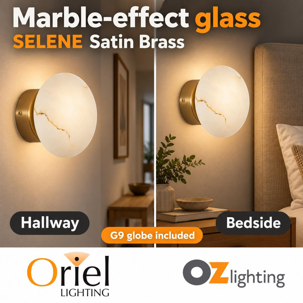 Oriel SELENE Wall Light-Oriel Lighting-Ozlighting.com.au