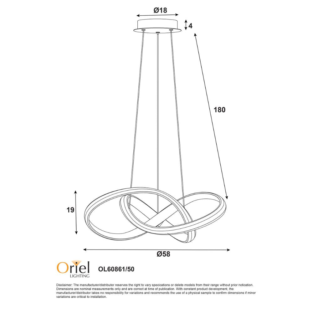 Oriel SPIRA LED Pendant - CTS-Oriel Lighting-Ozlighting.com.au