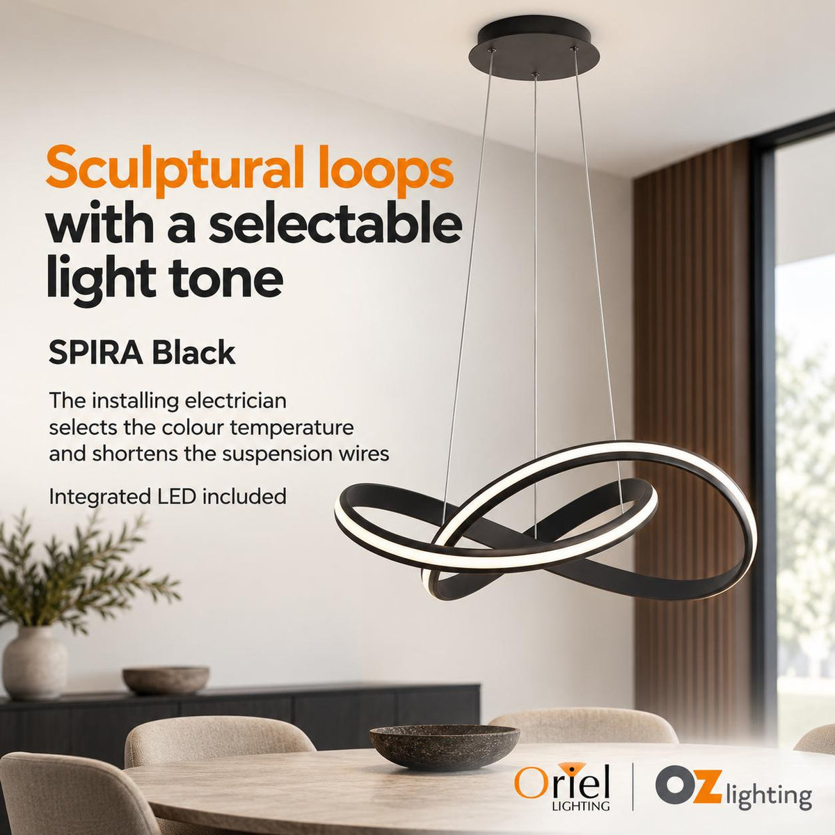 Oriel SPIRA LED Pendant - CTS-Oriel Lighting-Ozlighting.com.au