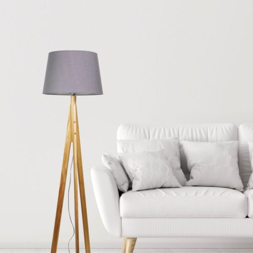 Oriel STABB Tripod Floor Lamp with Shade-Oriel Lighting-Ozlighting.com.au
