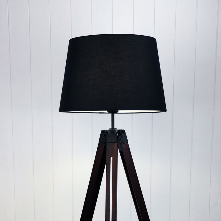 Oriel TREVI - 25W Tripod Wooden Floor Lamp-Oriel Lighting-Ozlighting.com.au