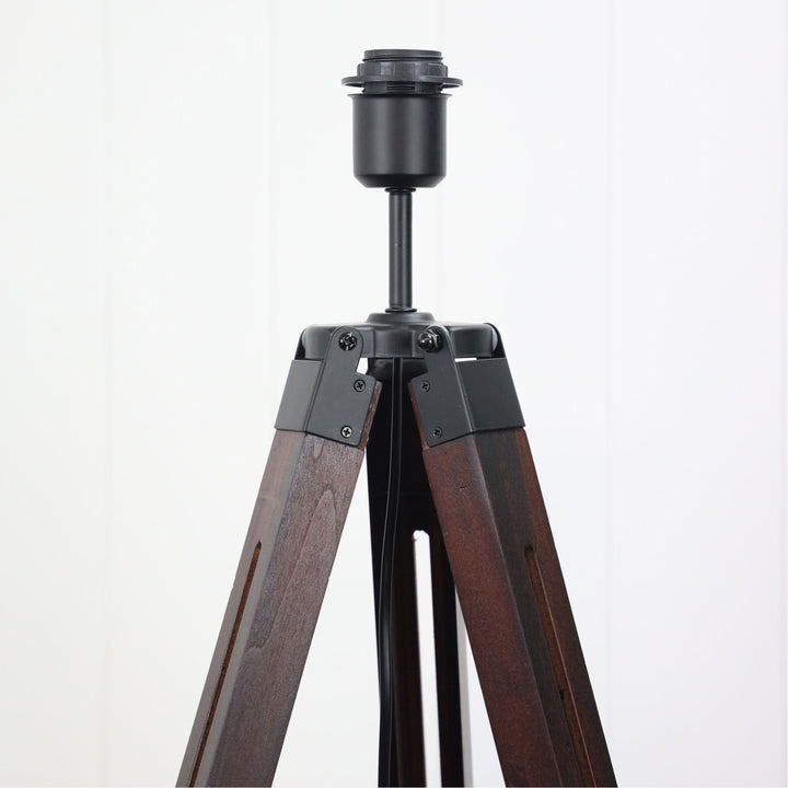 Oriel TREVI - 25W Tripod Wooden Floor Lamp-Oriel Lighting-Ozlighting.com.au