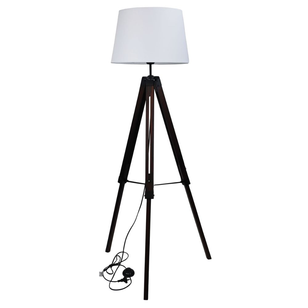 Oriel TREVI - 25W Tripod Wooden Floor Lamp-Oriel Lighting-Ozlighting.com.au