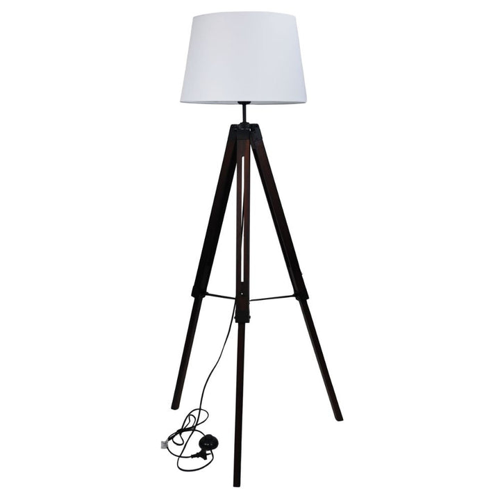 Oriel TREVI - 25W Tripod Wooden Floor Lamp-Oriel Lighting-Ozlighting.com.au