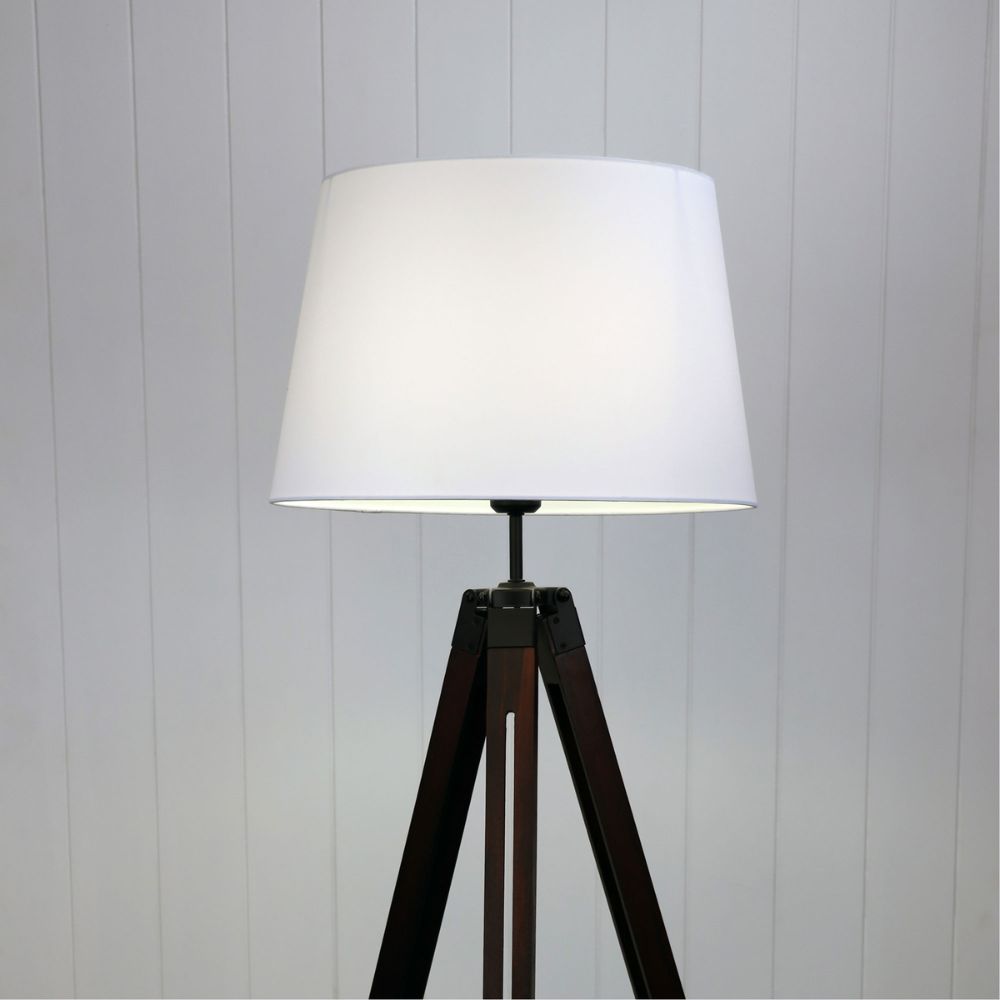 Oriel TREVI - 25W Tripod Wooden Floor Lamp-Oriel Lighting-Ozlighting.com.au