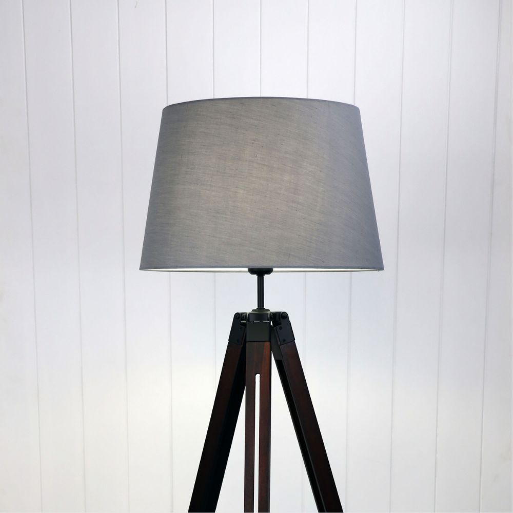 Oriel TREVI Floor Lamp - Max. 60W, Tripod Wooden-Oriel Lighting-Ozlighting.com.au