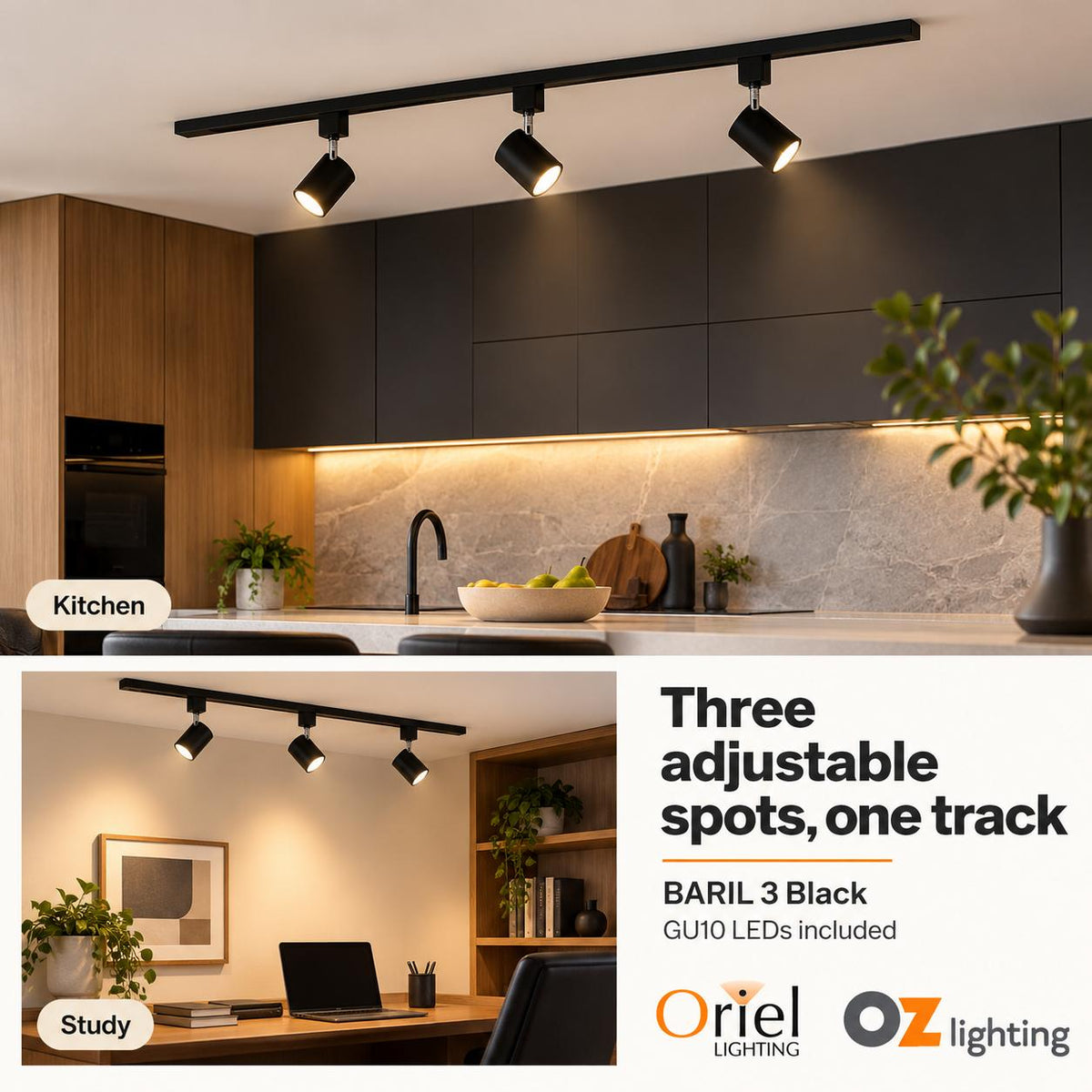 Oriel Track Kit - 2/3 Light-Oriel Lighting-Ozlighting.com.au
