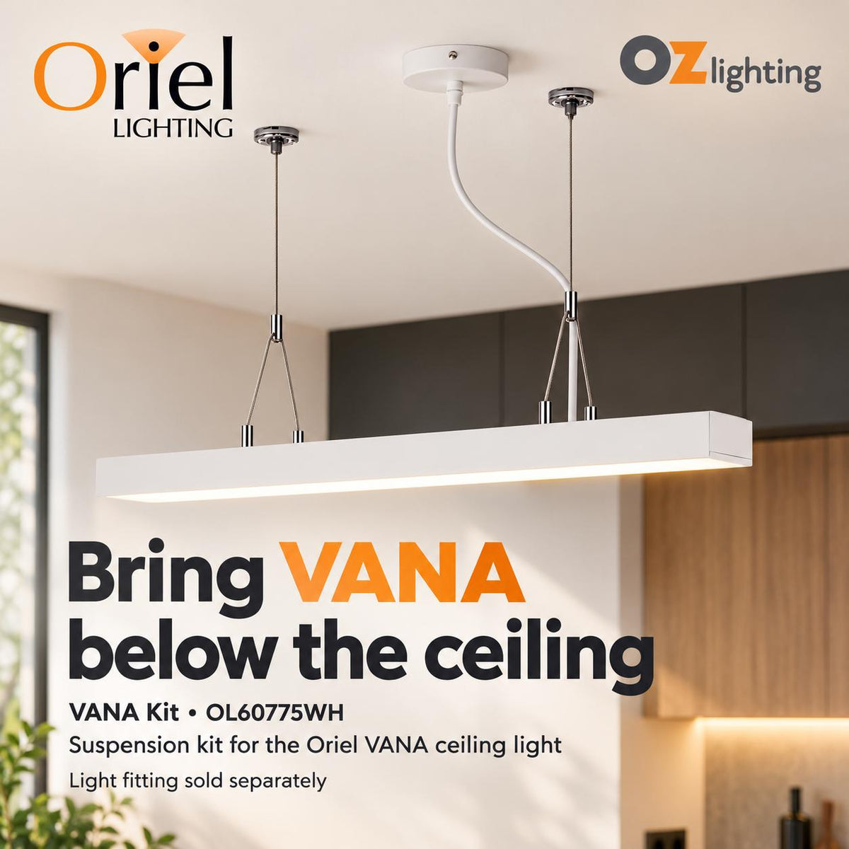 Oriel VANA Suspension Kit Only - To Suit Oriel VANA Series-Oriel Lighting-Ozlighting.com.au