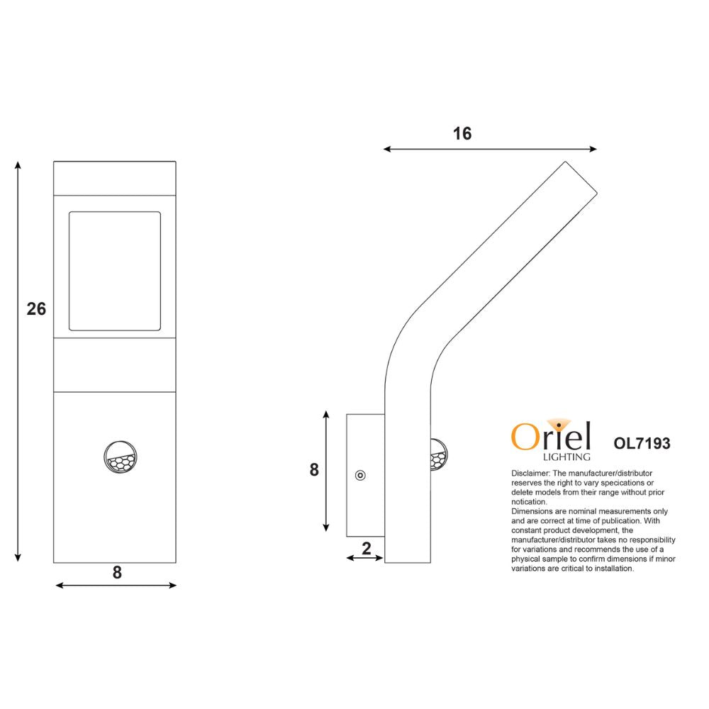 Oriel VANGUARD Outdoor LED Sensor Light - 10W-Oriel Lighting-Ozlighting.com.au
