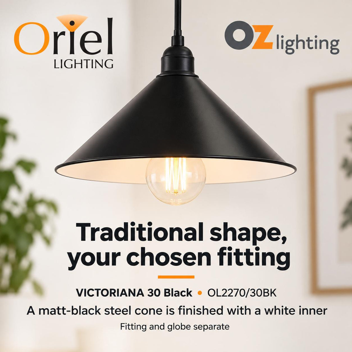 Oriel VICTORIANA Shade Only - 30cm Traditional Metal-Oriel Lighting-Ozlighting.com.au