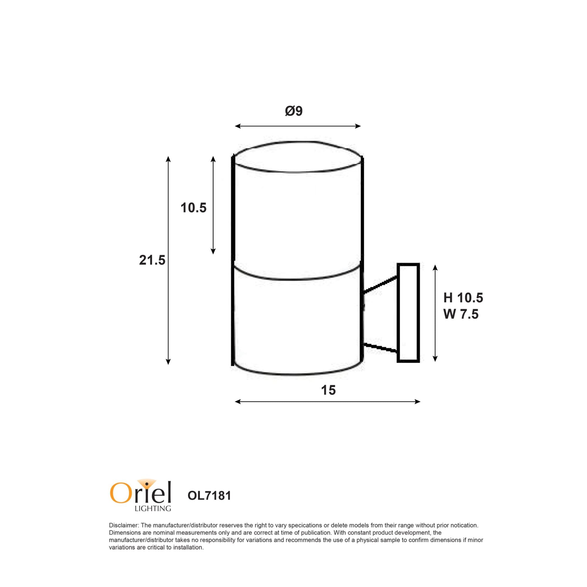 Oriel WANAKA - 60W Outdoor Wall Light-Oriel Lighting-Ozlighting.com.au