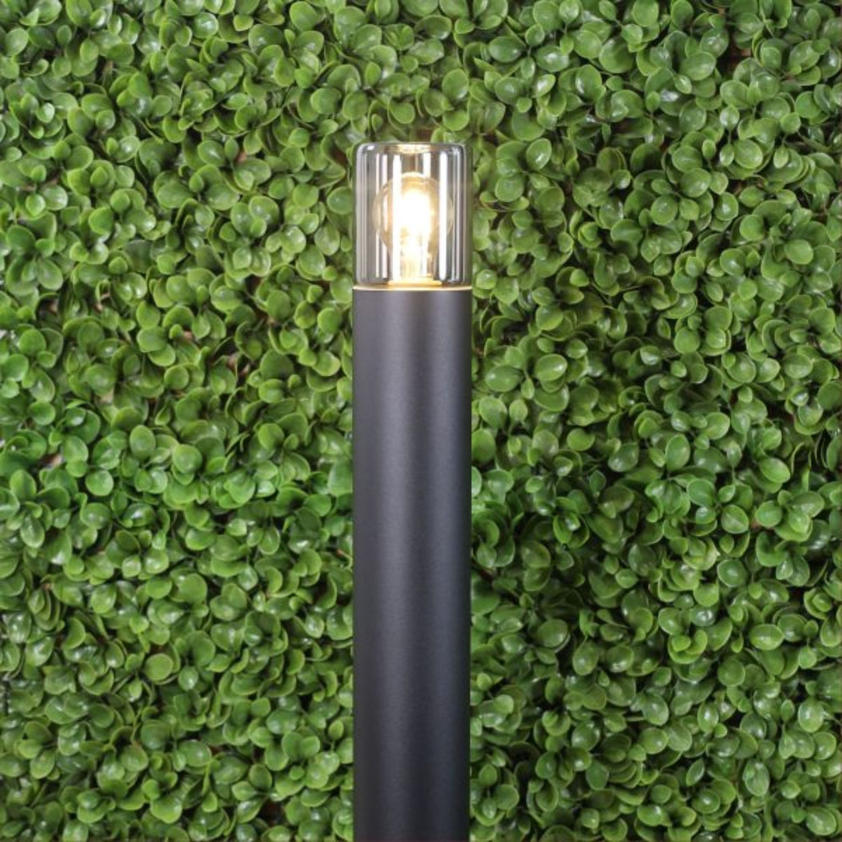 Oriel WANAKA Bollard Light Aluminium Smoke Glass-Oriel Lighting-Ozlighting.com.au