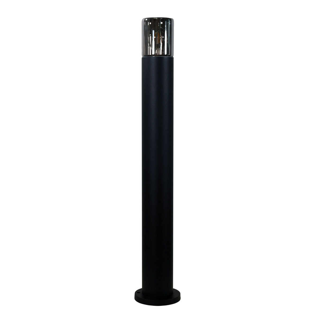 Oriel WANAKA Bollard Light Aluminium Smoke Glass-Oriel Lighting-Ozlighting.com.au