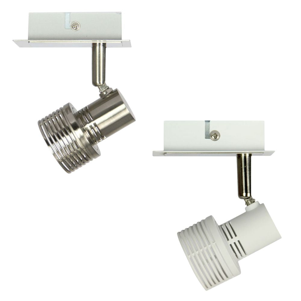 Oriel ZIP 1 Spotlight - GU10 1 Light Adjustable, White-Oriel Lighting-Ozlighting.com.au